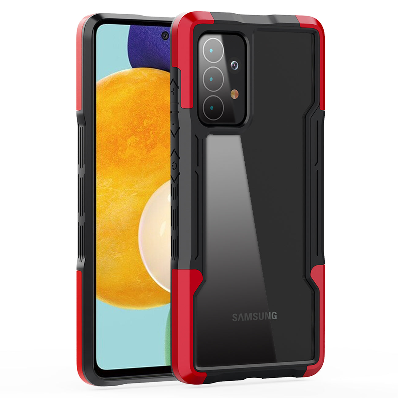 Shockproof Excellent Grip with Silky Feeling for Samsung Galaxy A52/5G In Red